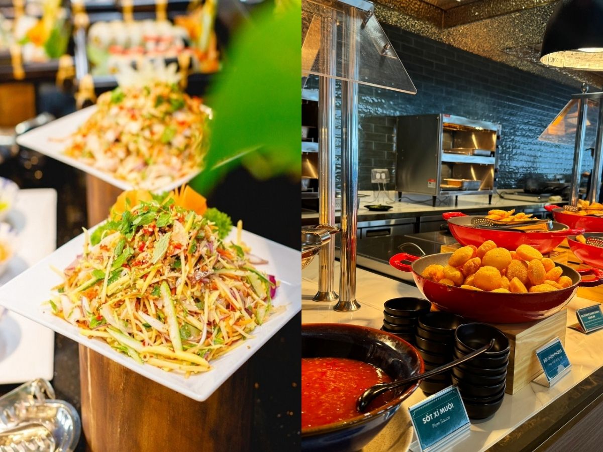 Đồ ăn nhà hàng Vân Sơn được lên mới lên tục đảm bảo độ nóng hổi.